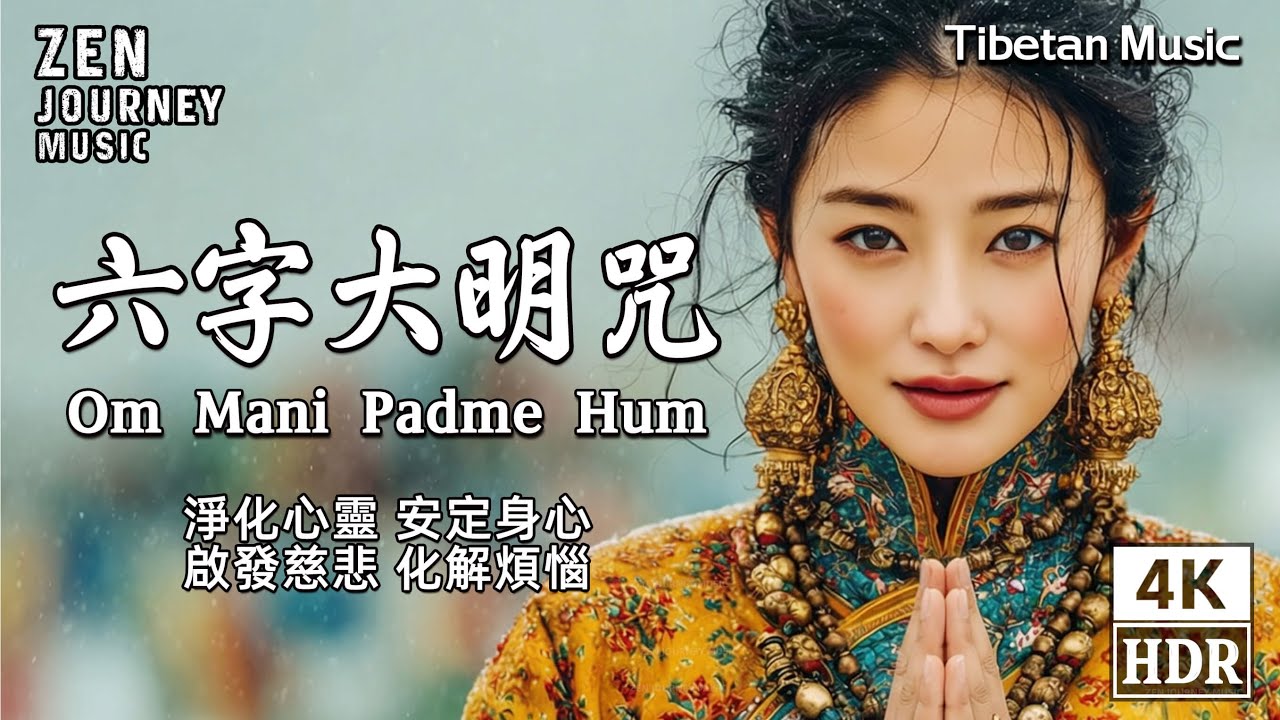 六字大明咒 唵嘛呢叭咪吽 Om Mani Padme Hum ｜菩薩慈光護佑，超強淨心能量＋消除負面情緒｜佛教音樂療癒/冥想/平靜心靈