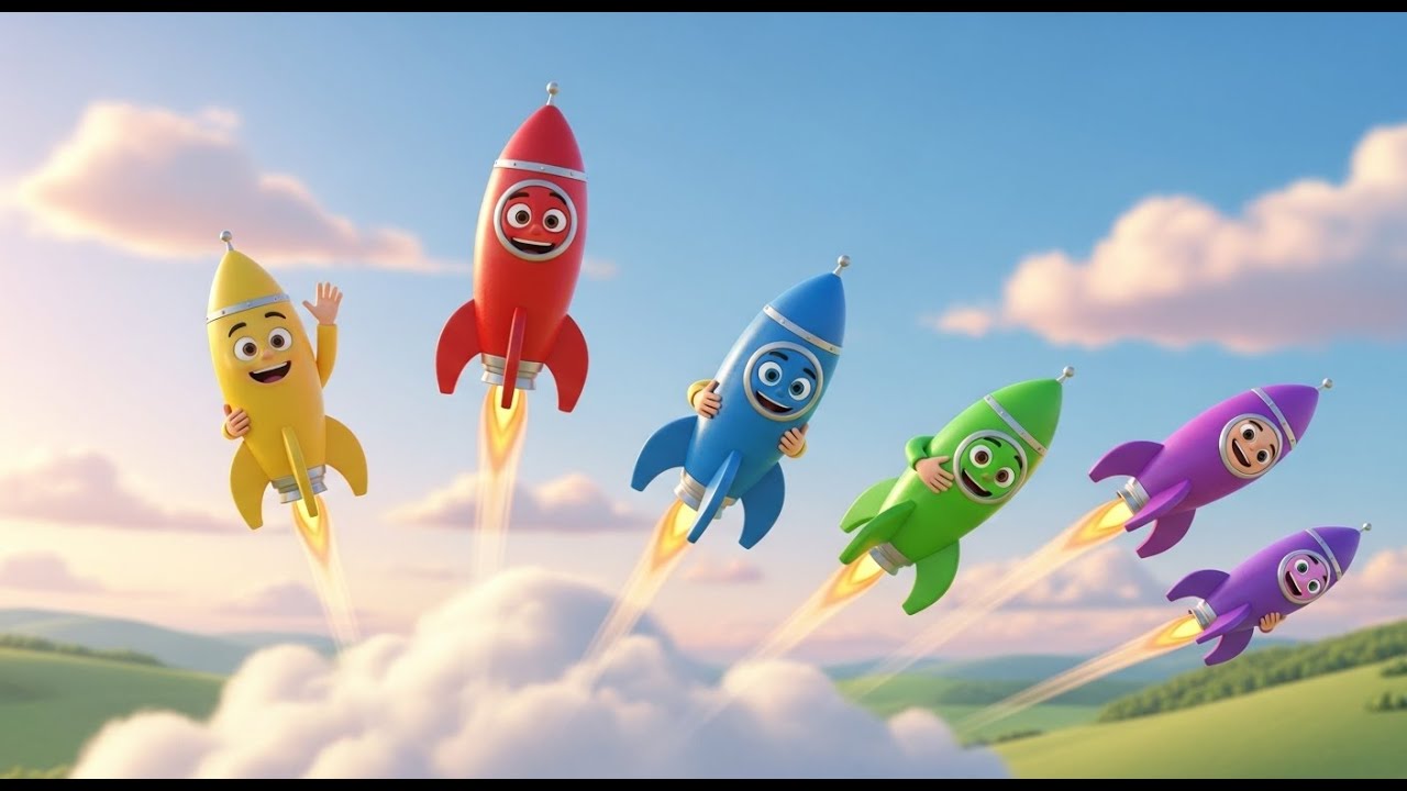 Five Little Toy Rocket Ships Zoom Zoom Zoom | Space Adventure & Counting Songs