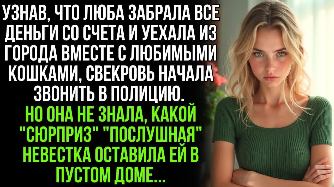 Узнав, что Люба забрала деньги и уехала с кошками, свекровь примчалась в дом. А там ее ждал сюрприз…