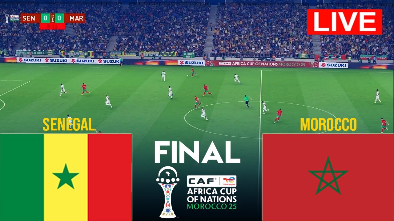 🔴LIVE : SENEGAL vs MOROCCO - The FINAL Africa Cup of Nations 2025 Match Live Today | Simulation PES