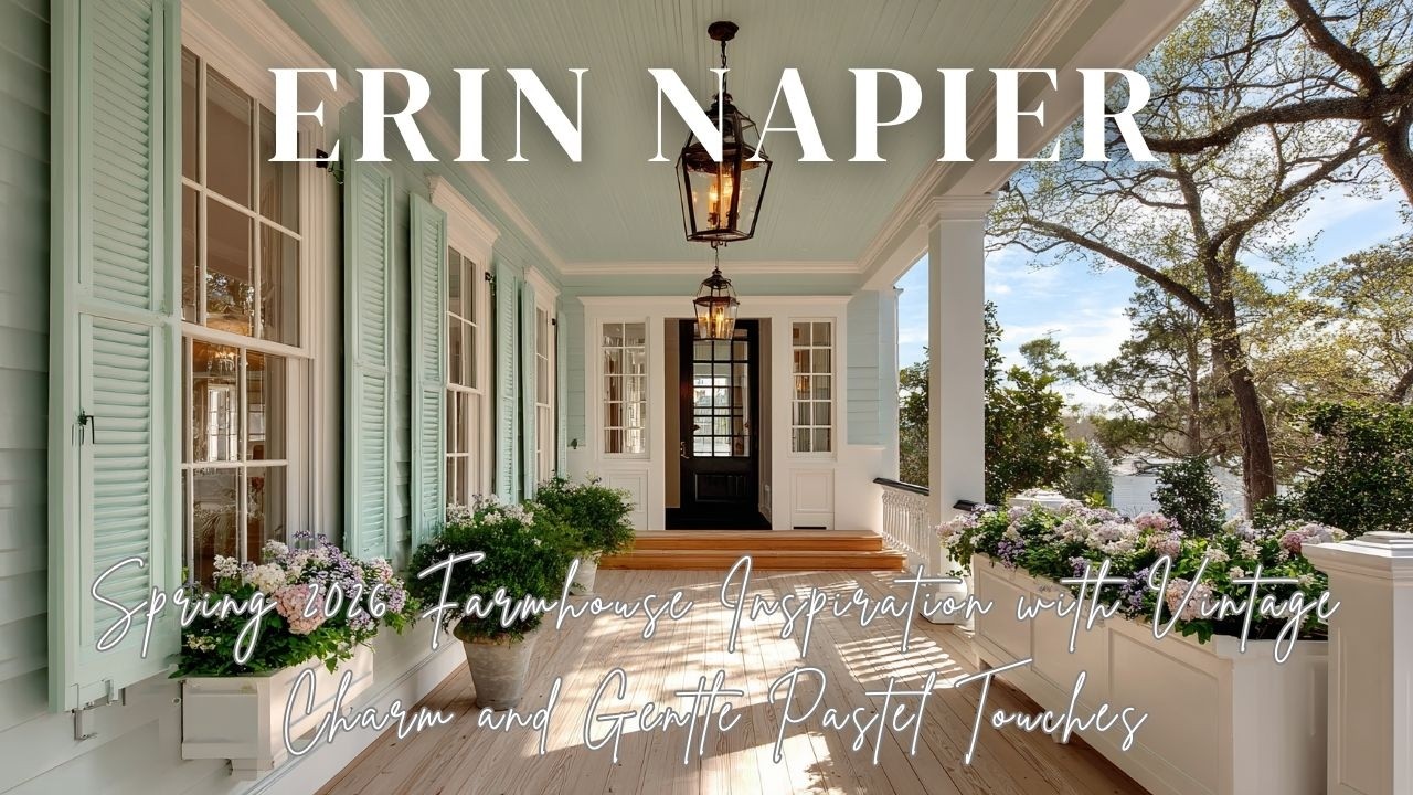 Erin Napier Spring 2026 Farmhouse Inspiration with Vintage Charm and Gentle Pastel Touches