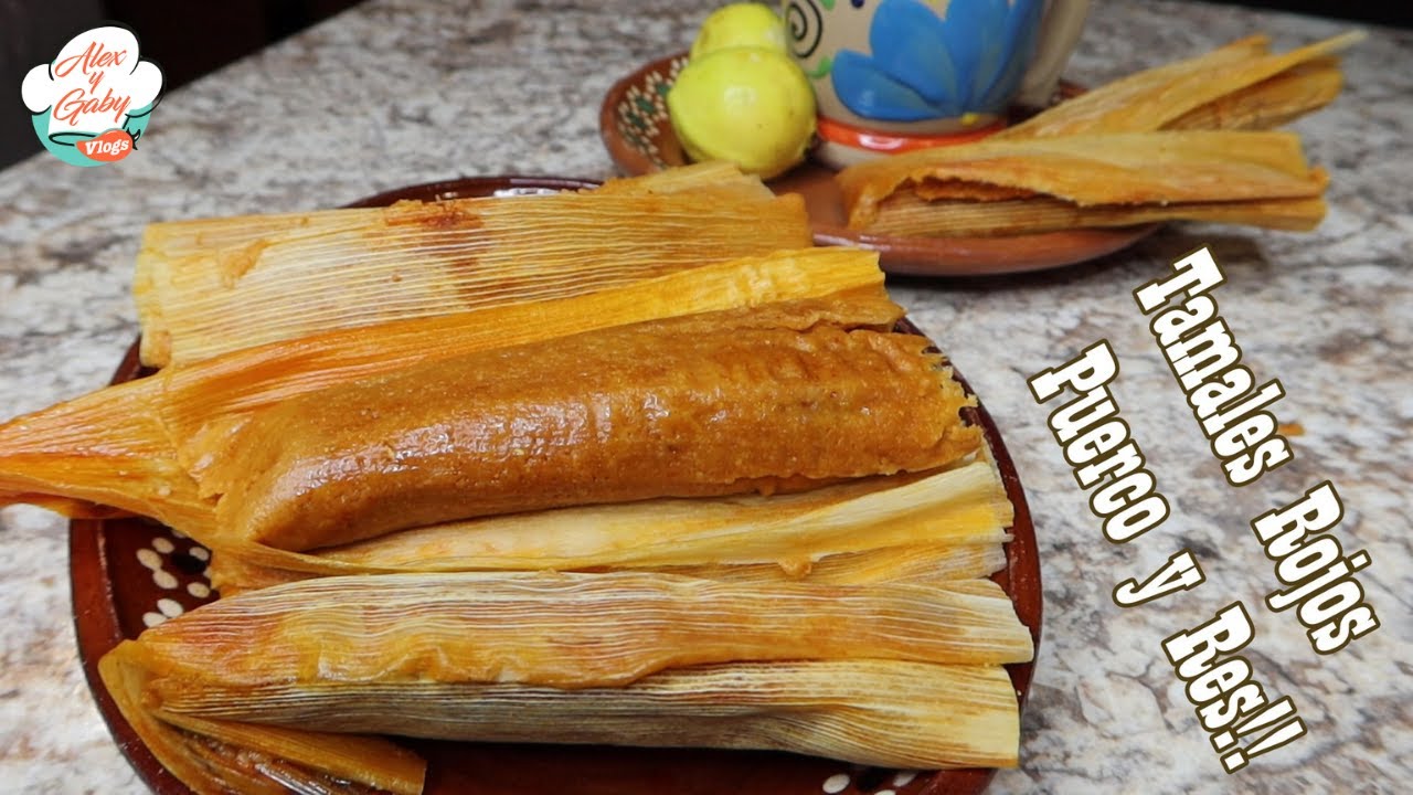 TAMALES ROJOS DE PUERCO Y RES! |RECETA