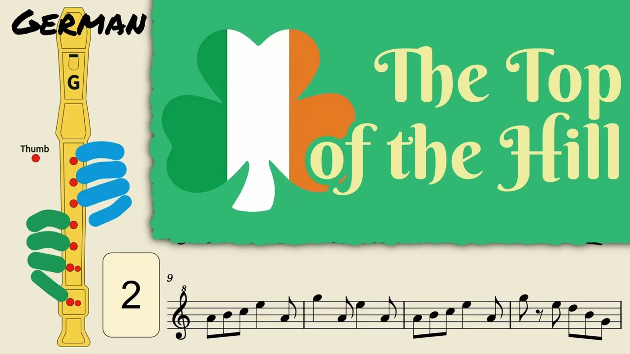 The Top of the Hill | German Soprano Recorder Tutorial by Notes to Play