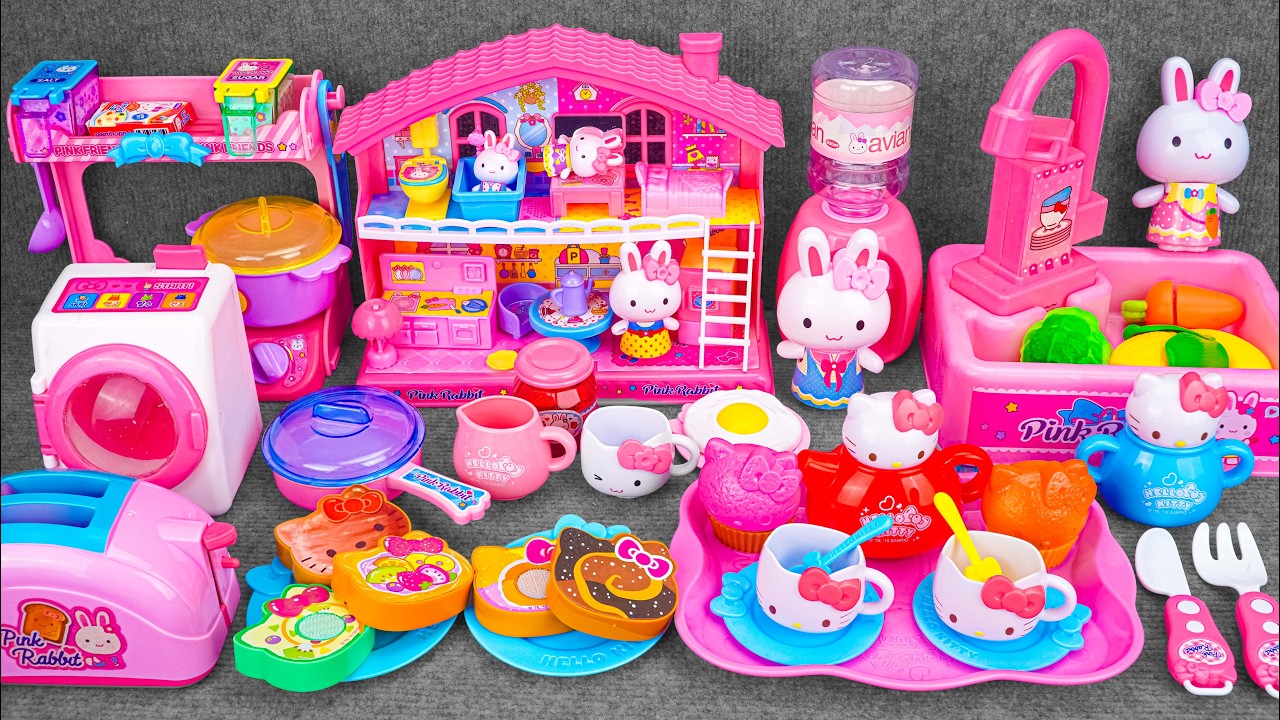 121 Minutes Satisfying with Unboxing Adorable Rabbit Kitchen Cooking Set Video | Review Toys ASMR