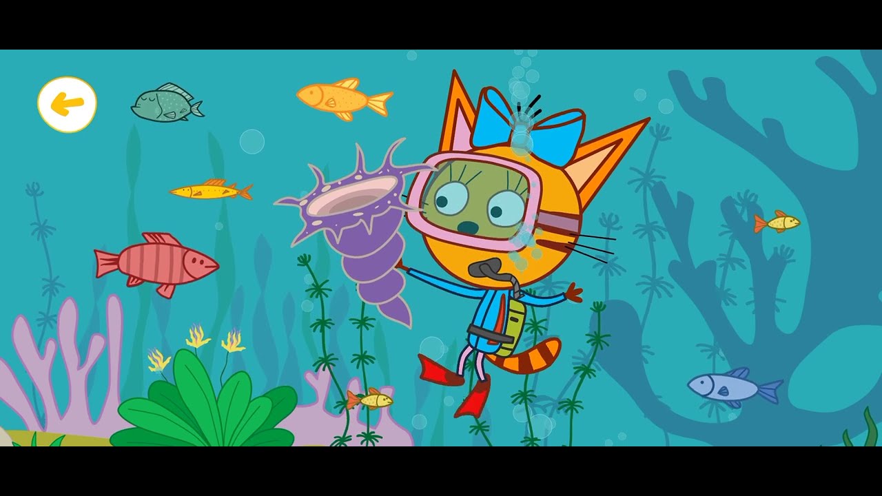 Три кота игра ДОБРАЯ РАСКРАСКА разукрашка 🐱 Kid-e-cats game Gameplay