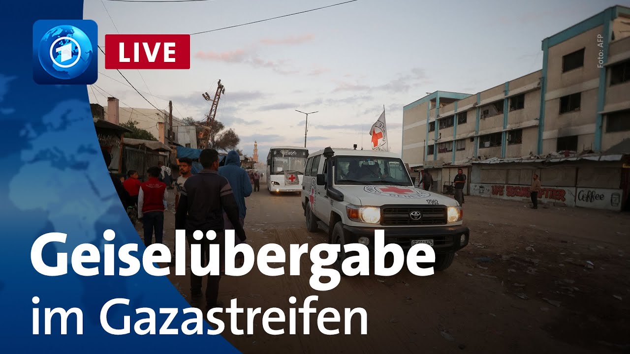 tagesschau24 LIVE: Geisel&uuml;bergabe im Gazastreifen