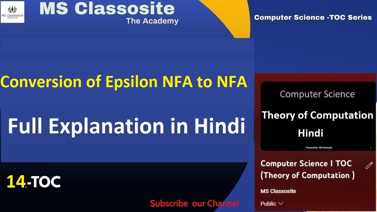 Conversion of Epsilon NFA to NFA  | Eliminate Epsilon ε-moves |TOC 14