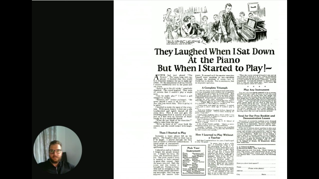 A 90+ Year Old Ad That's Still Teaching Marketing! The Piano Ad By John Caples