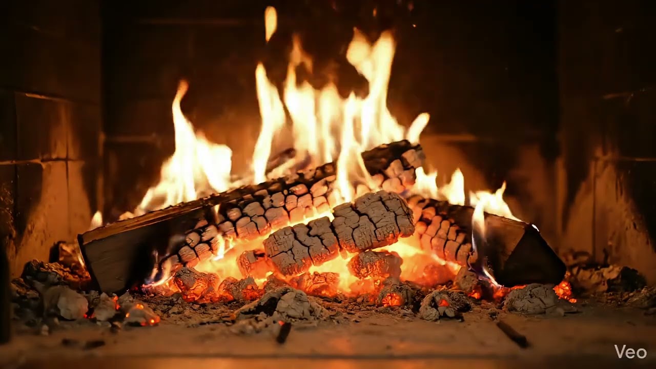 1 Hour Cozy Fireplace 🪵 Relaxing Fire Crackling Sounds for Sleep & Study