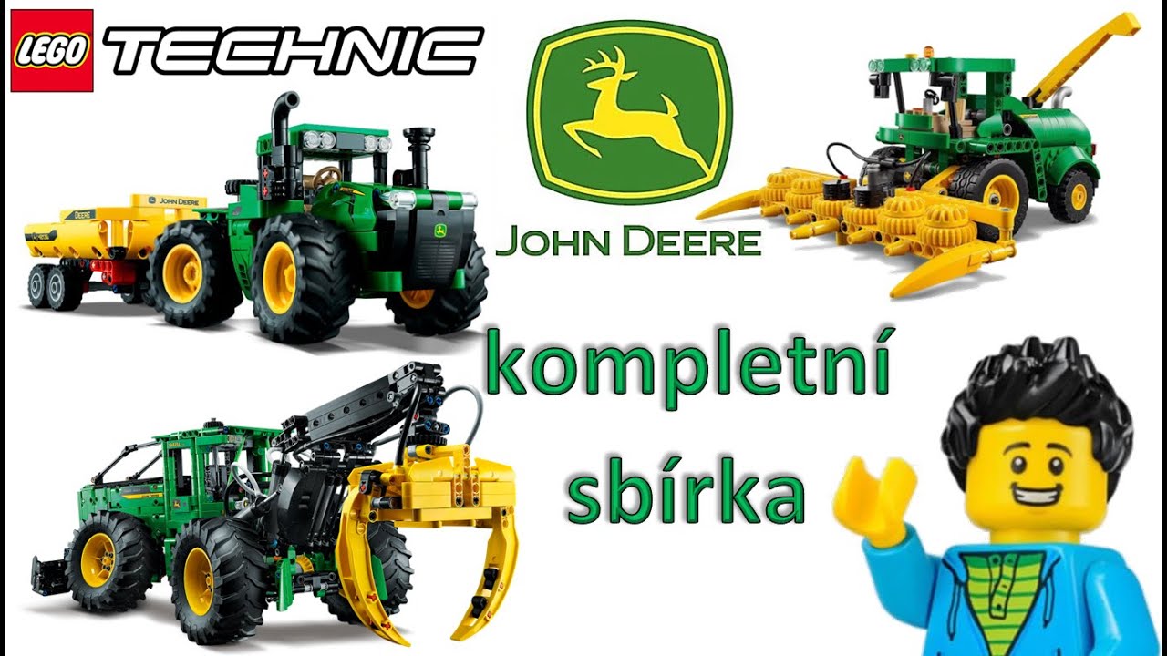 Nádherné modely strojů John Deere z LEGO Technic!!!