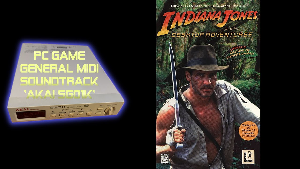 Indiana Jones and his Desktop Adventures 1996 - Akai SG01k - MIDI Soundtrack | OST