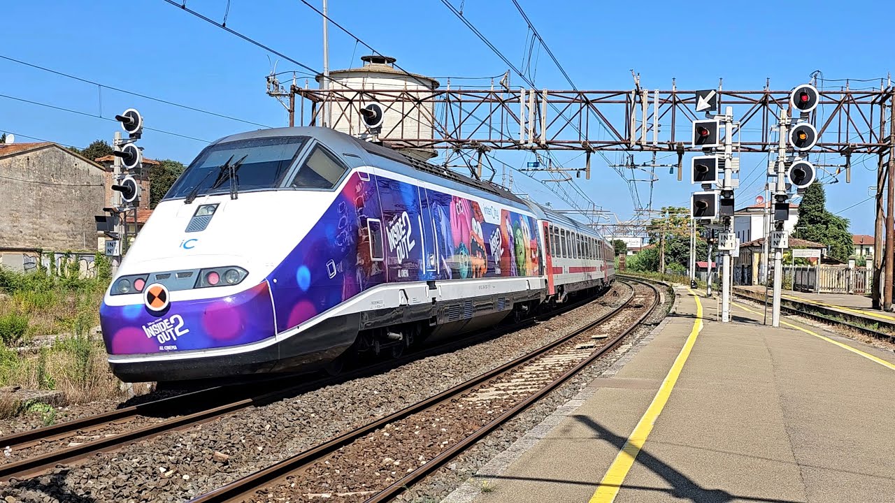 [4K60] TRENI IN CURVA A PISA SAN ROSSORE: INTERCITY, MERCI E REGIONALI! (+PISA  CENTRALE)