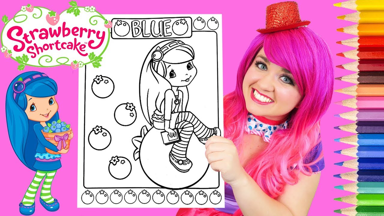 Coloring Strawberry Shortcake Blueberry Muffin Coloring Page Prismacolor Pencils | KiMMi THE CLOWN