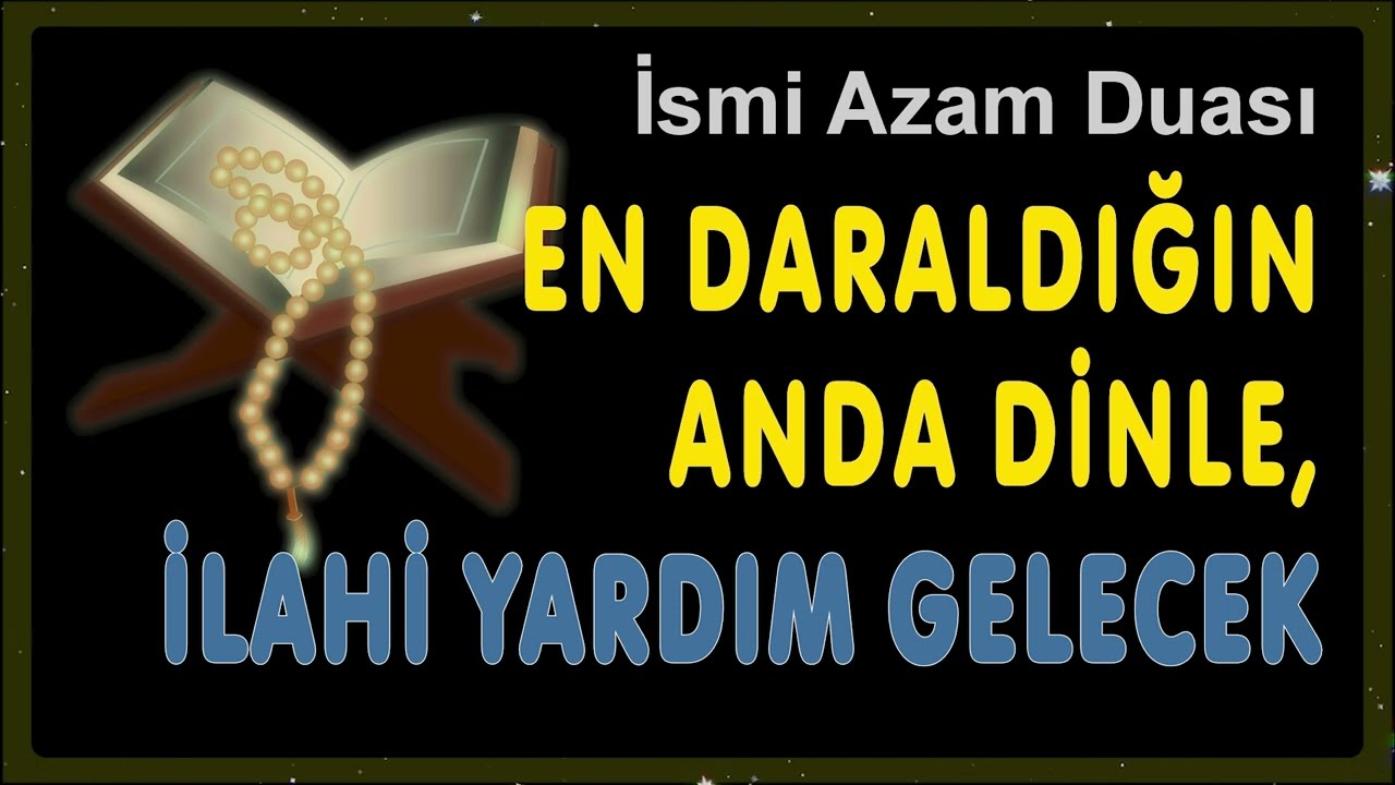 En Daraldığın Anda DİNLE, İLAHİ YARDIM GELECEK