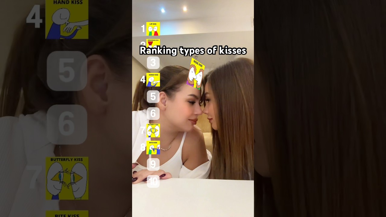 Ranking types of kisses with my sister 💋