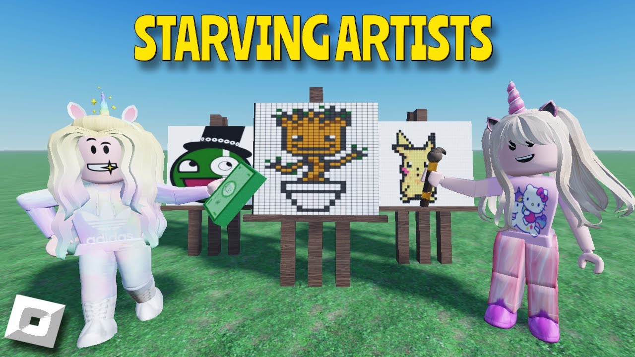 BUYING EVERYTHING MY SISTER DRAWS In Starving Artists | Roblox