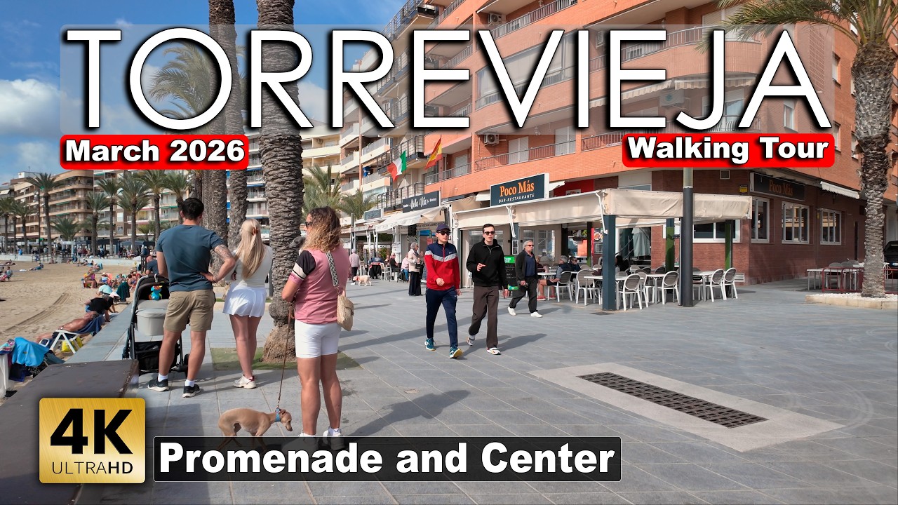 Torrevieja - Promenade & Center 2026 - Spain | Costa Blanca - Walking tour [4k 60fps]