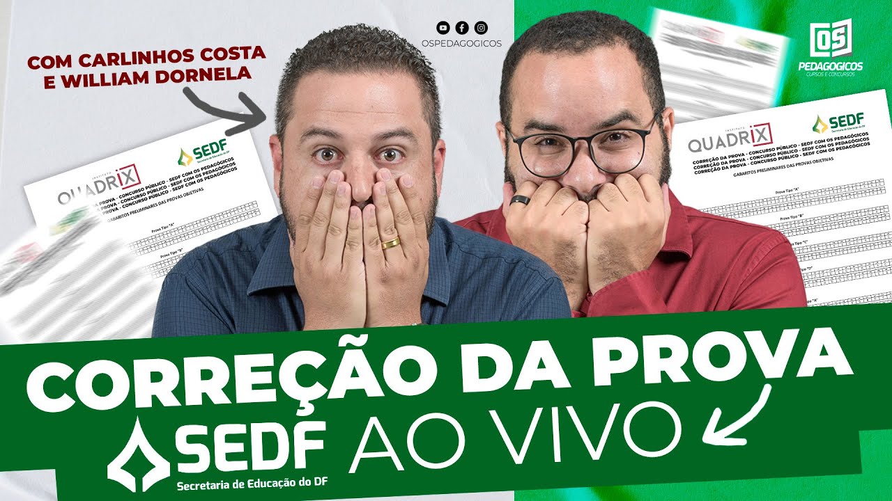 CORRE&Ccedil;&Atilde;O P&Oacute;S PROVA - SEDF 2022