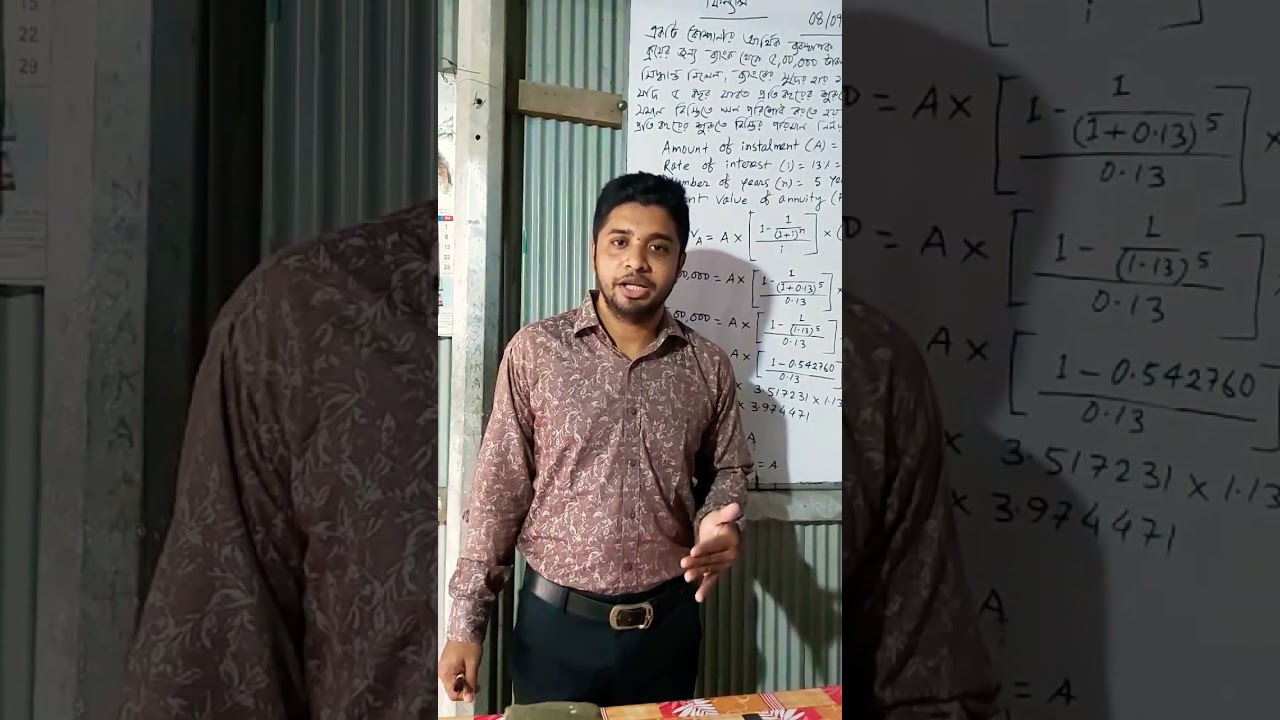 Finance Class: Time Value of Money. Jalal uddin degree college. |