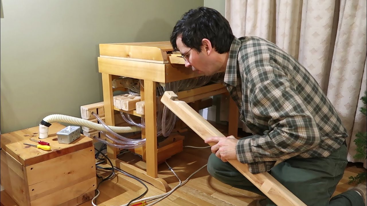Fixing one of the pipes of my homemade pipe organ