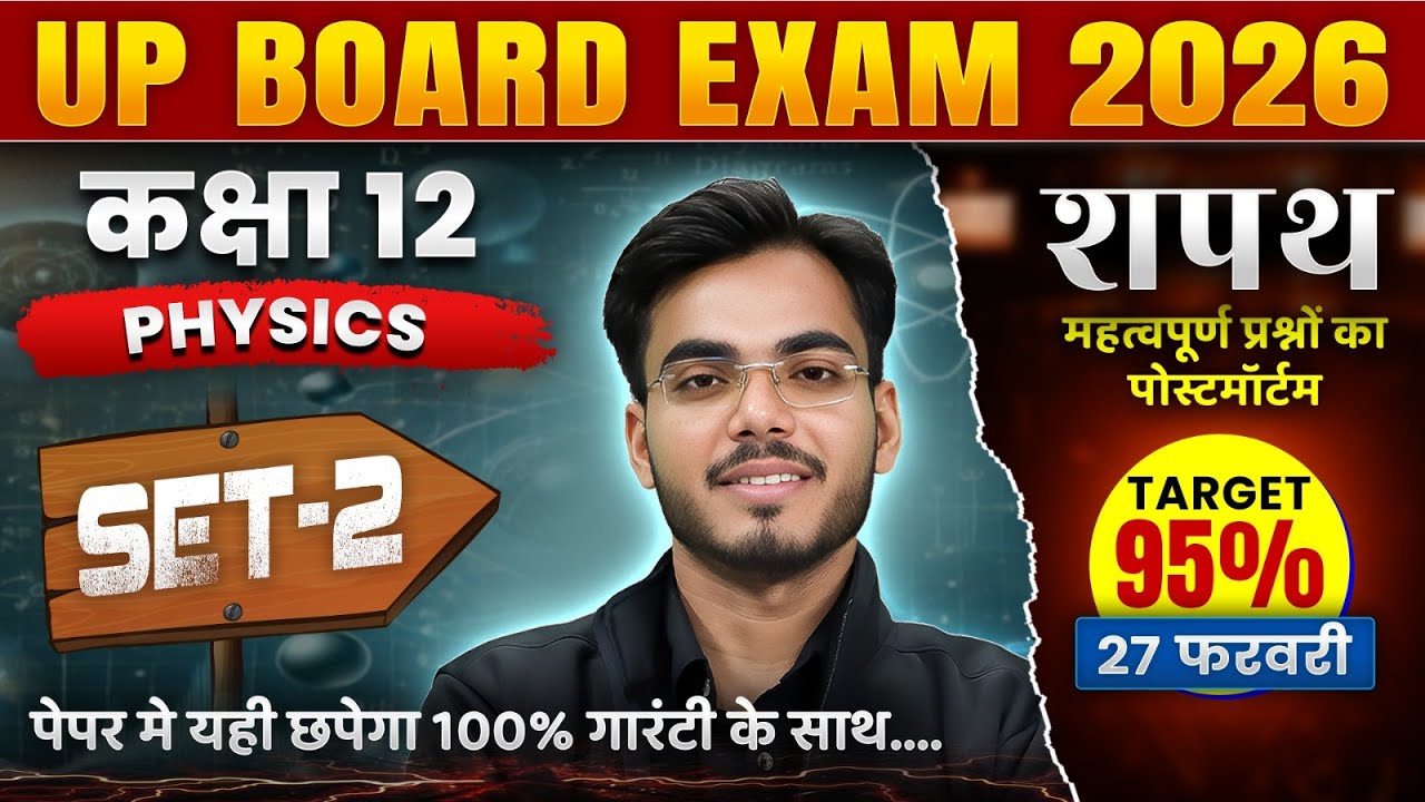 Class 12 Physics Viral Question 2026 | PYQs Physics Class 12 UP Board Hindi Medium #2