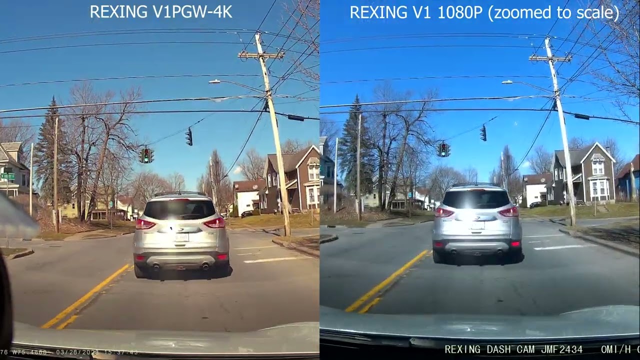 Rexing V1PGW-4K Dual vs Rexing V1 HD Dashcam comparison