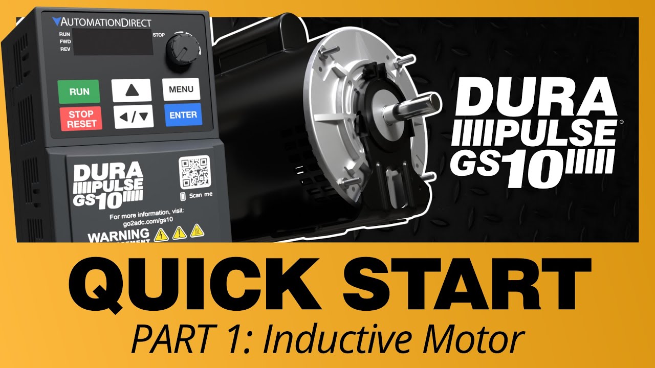 DURApulse GS10 VFD Quick Start - with an Induction Motor at AutomationDirect