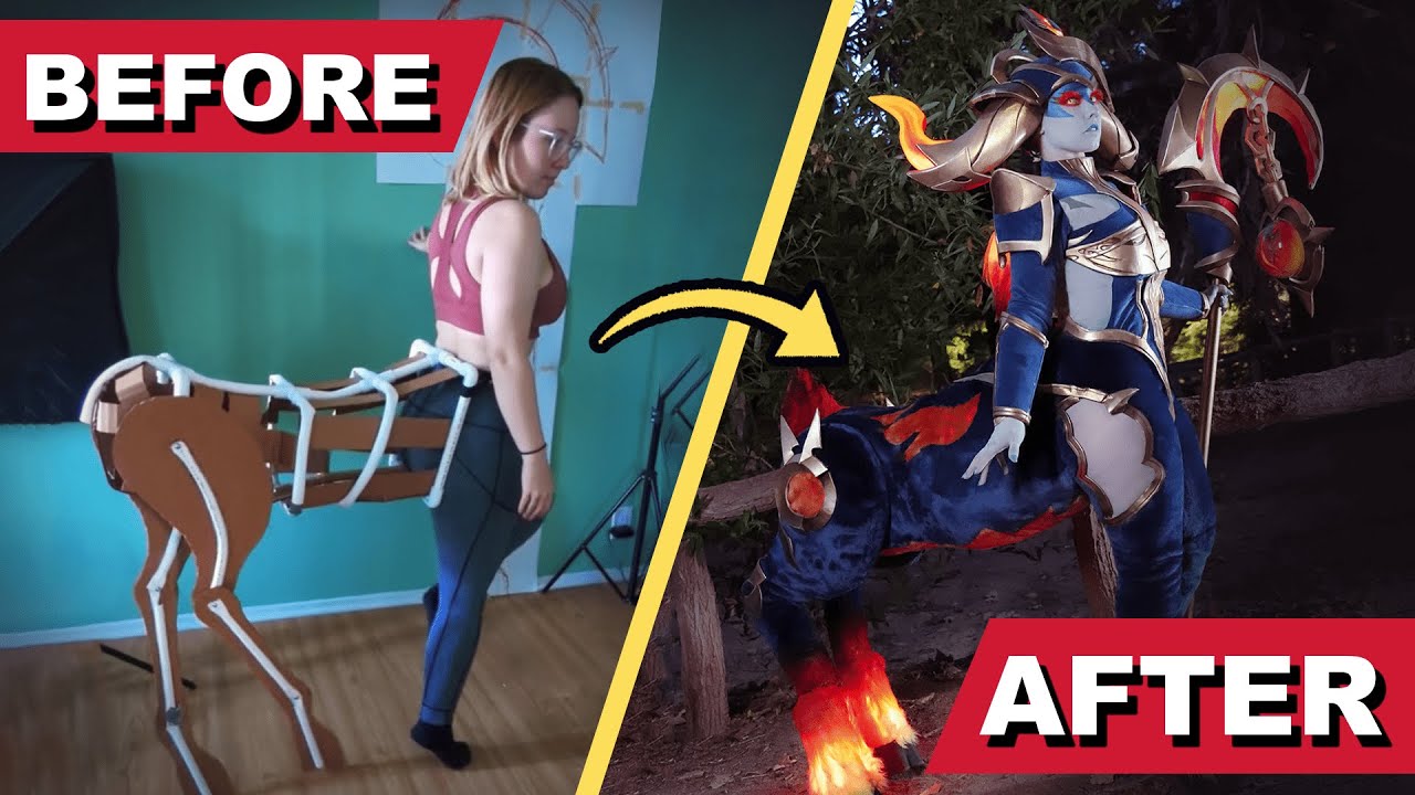 My Biggest Cosplay Yet - Making a Walking & Glowing CENTAUR! | Nightbringer Lillia