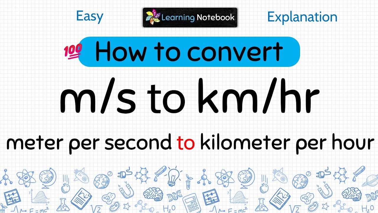 m/s to km/hr - how to convert meter per second to km per hour