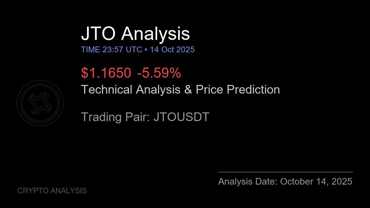 JTO (JTOUSDT) Technical Analysis - Price Prediction & Buy or Sell October 14, 2025