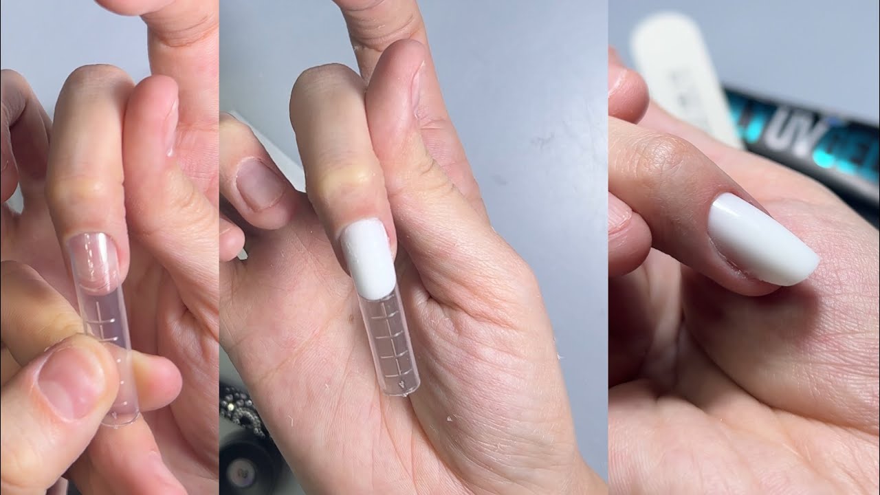 Constructie rapidă  pe unghii roase cu polygel și tips full cover ( produsele și pașii construcției)