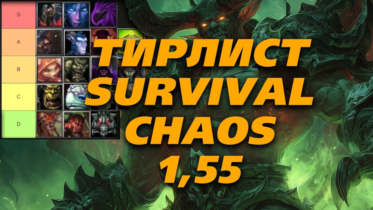 ТИРЛИСТ ПО  SURVIVAL CHAOS 1.55 WARCRAFT 3