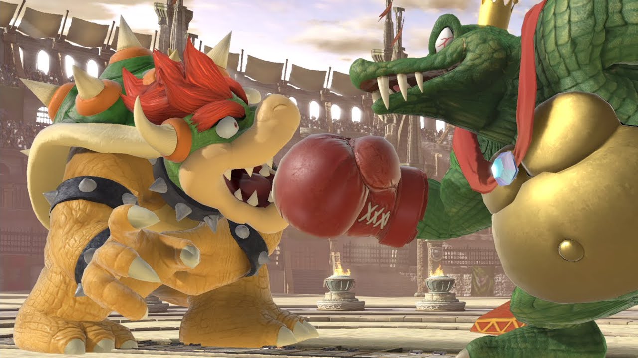 Giant Bowser vs Giant K.Rool - Super Smash Bros Ultimate