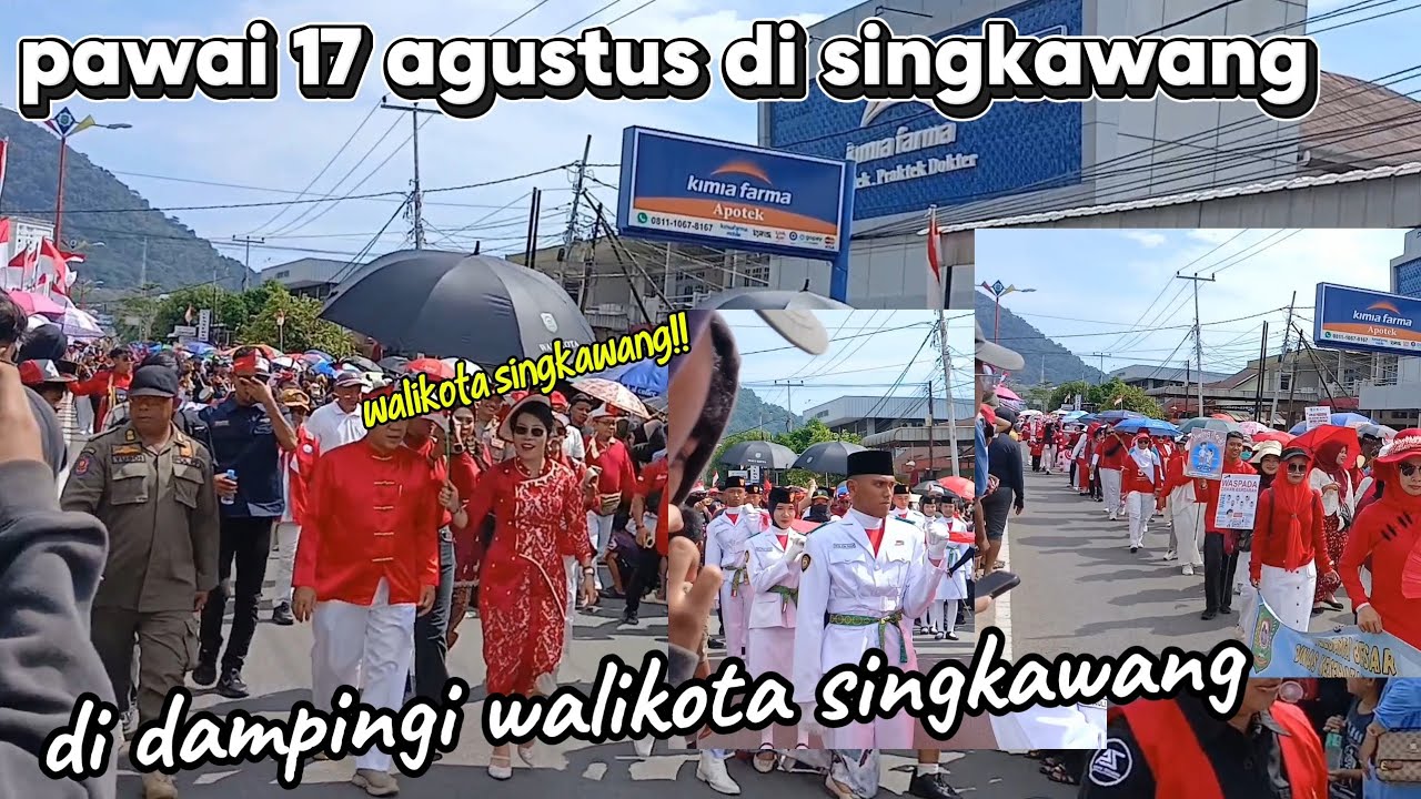 Pawai 17 agustus di dampingi oleh walikota singkawang Tjhai Chui Mie