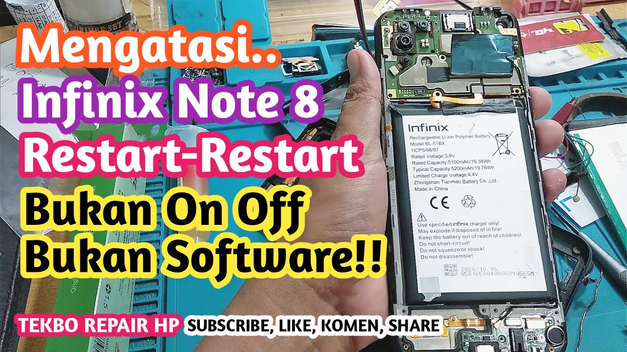 Infinix Note 8 Restart Terus Menerus || Bukan Di On Off, Bukan Software || Alhamdulillah Done!!