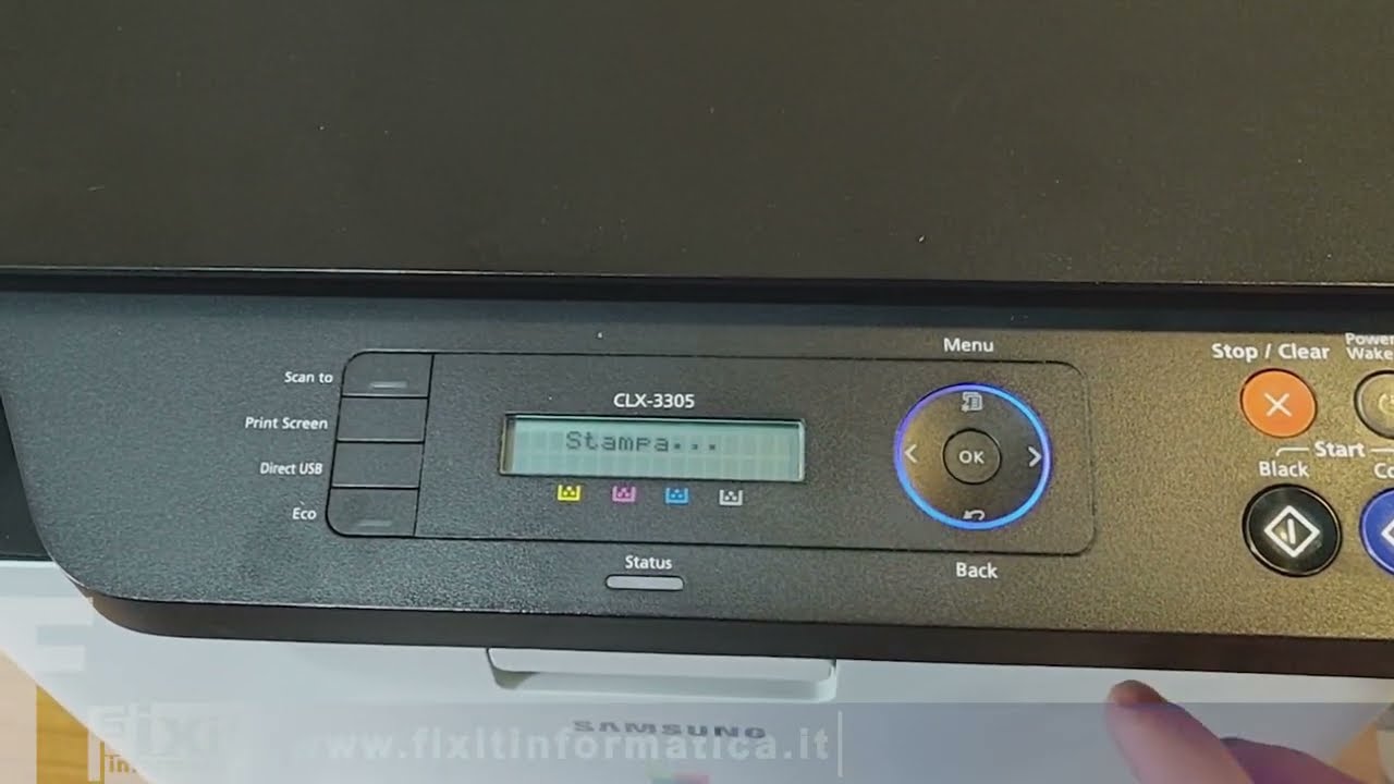 Samsung CLX-3305 reset contatore transfer belt e fusore. Reset counter