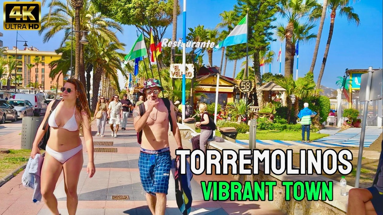 Torremolinos Spain: Beach Vibes | Sunny Day on the Costa del Sol [4K]
