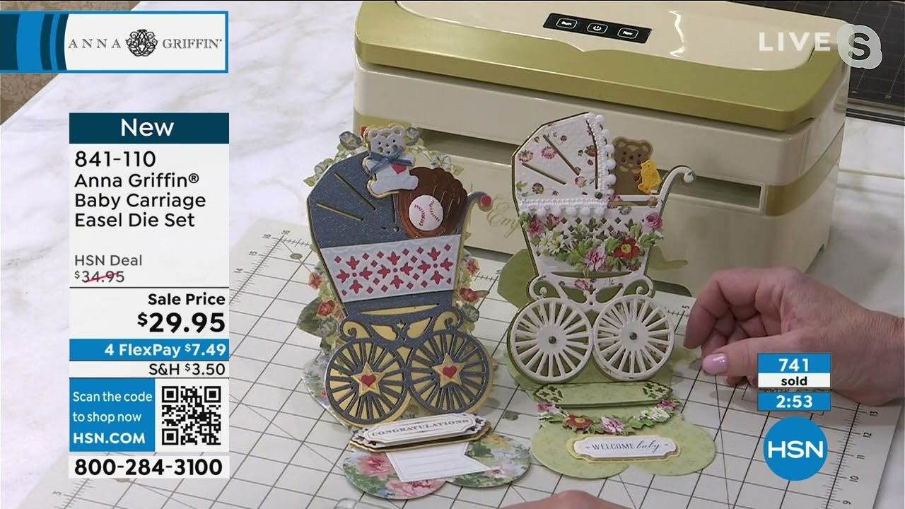 Anna Griffin Baby Carriage Easel Die Set