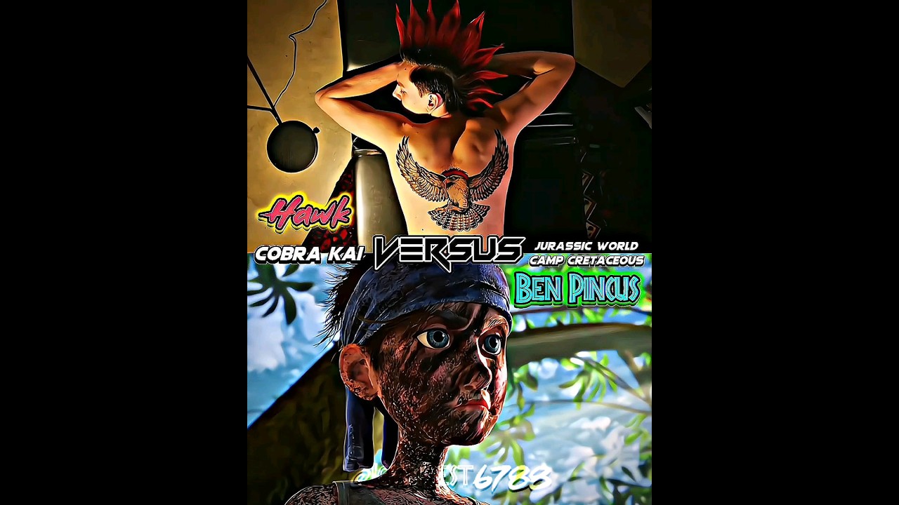 Hawk VS Ben Pincus | Cobra Kai VS Jurassic World Camp Cretaceous | #vs #shorts