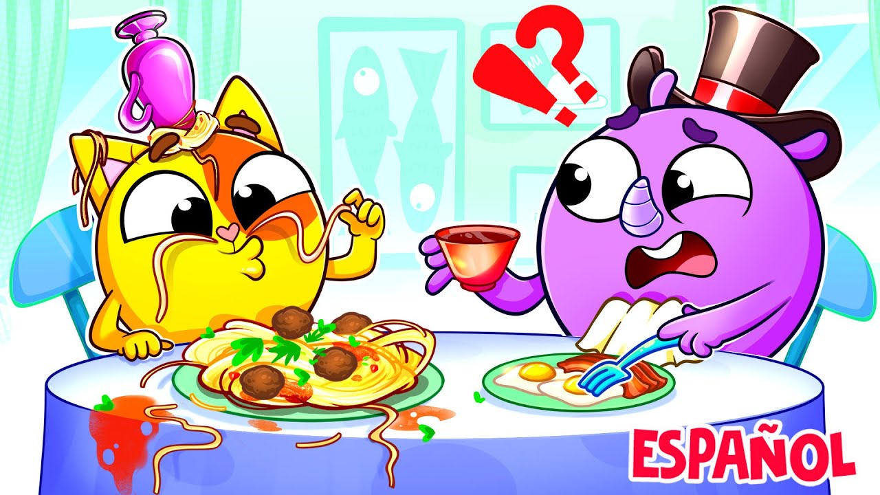 Mi Primera Vez En El Restaurante 🍔 Buenos Modales | Canciones Para Niños 🐱🐨 Por Baby Zoo Español