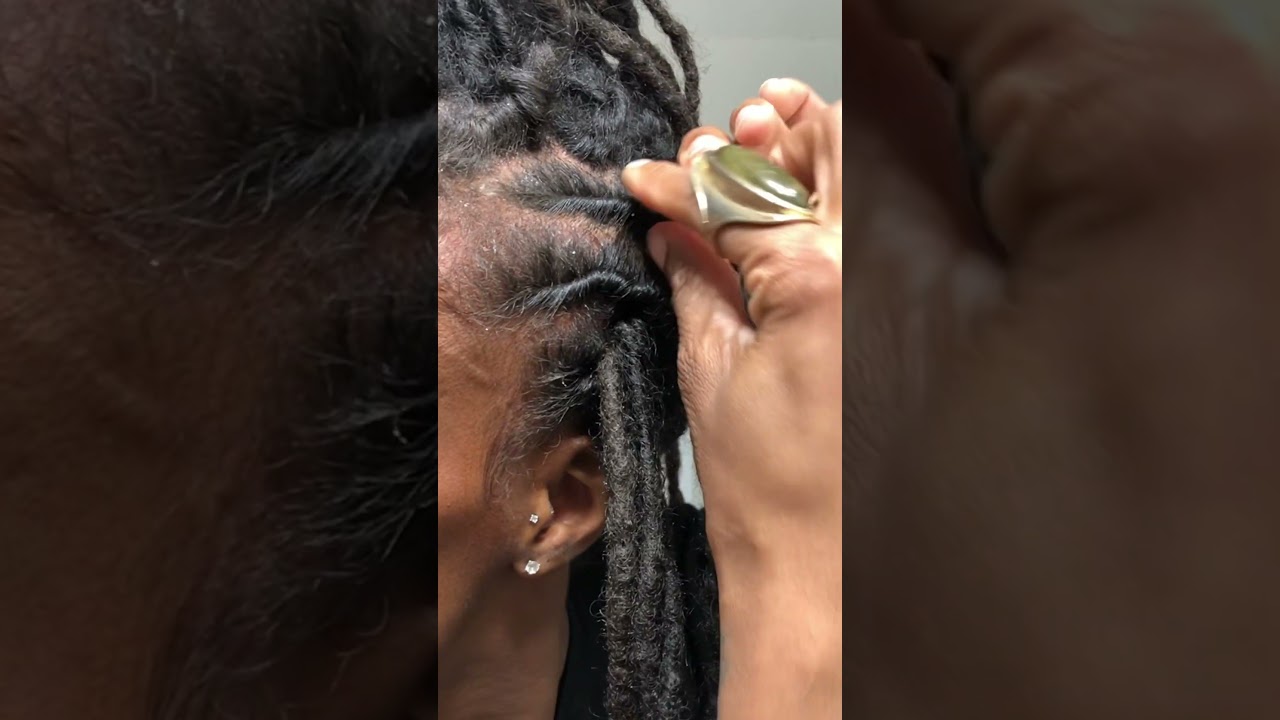 How to Flat Twist on Locs full video on my channel! #diylocs #locstyles #flattwists #longlocs