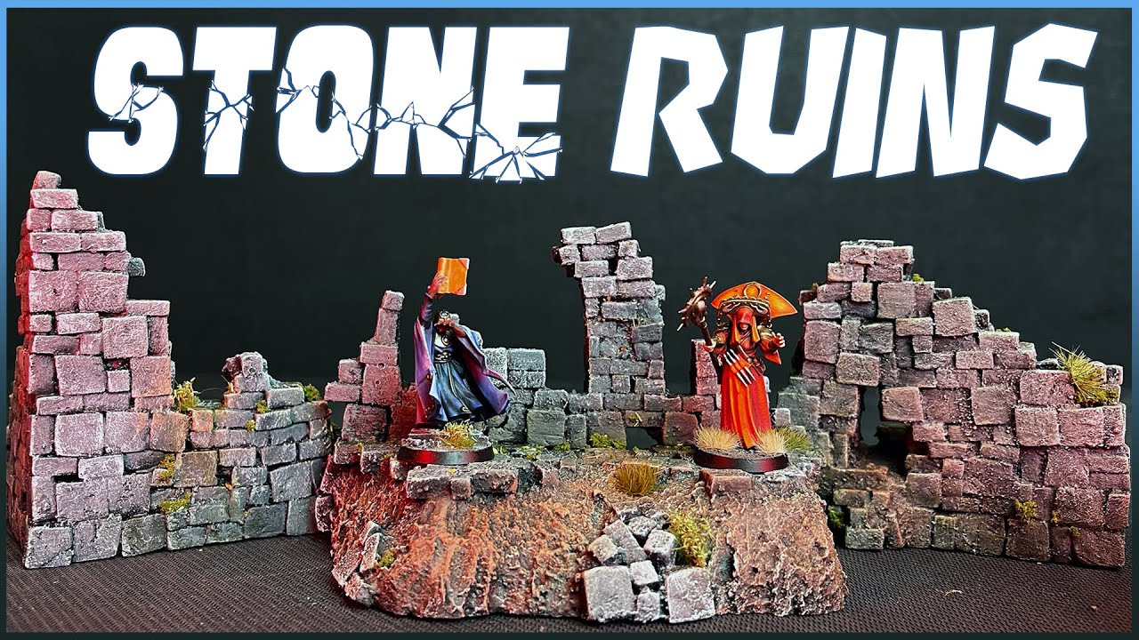 SIMPLE Stone Ruins Terrain Build for Dungeons and Dragons, Frostgrave, and Wargaming!