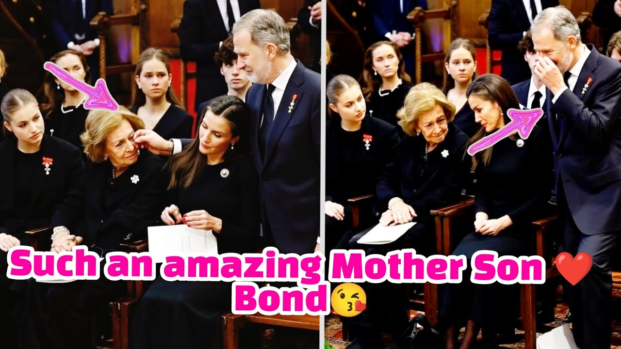 KING Felipe EMOTIONAL Gesture to Queen Sofia at Princess Irene Funeral Melts Heart