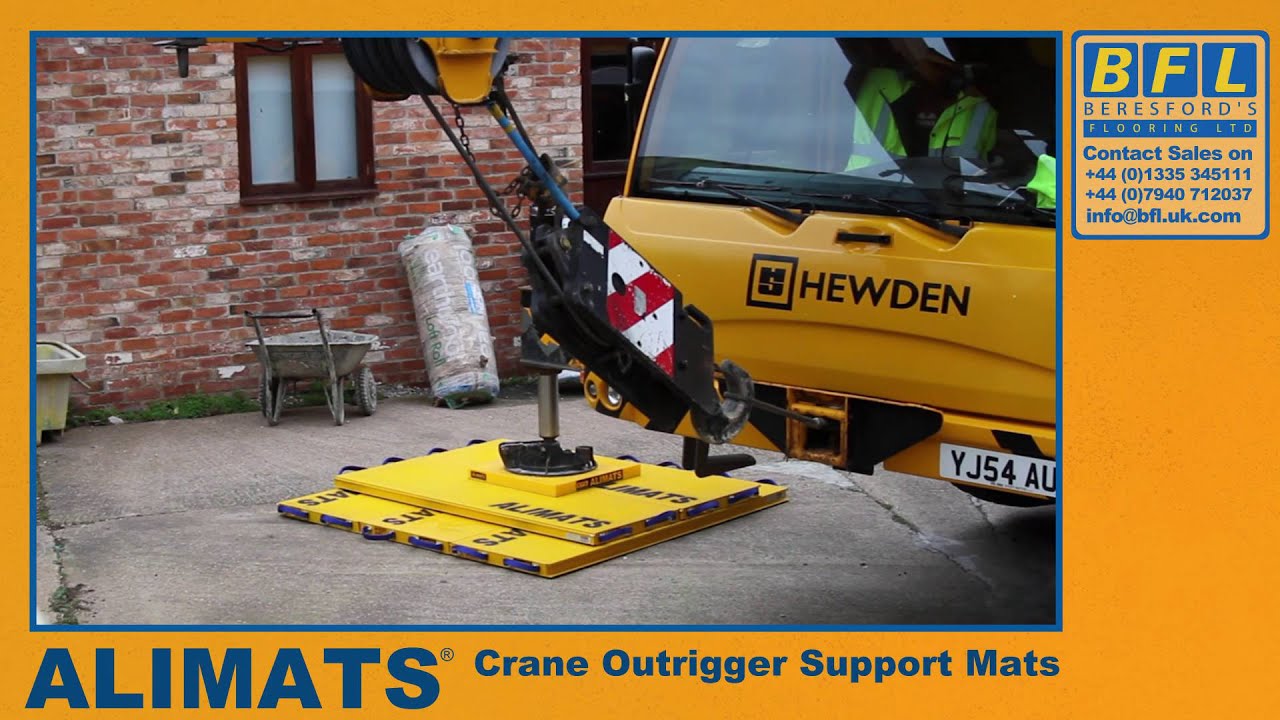 Alimats - Crane outrigger weight distribution support mats.
