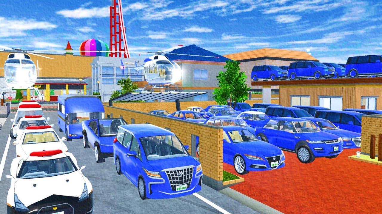 SAKURA 🩵🩵 All Blue Cars 🚙 & Police Cars 🚓 Collection At Home Boy 🚓🚙🚨🥶 Sakura School Simulator 🥳🤩