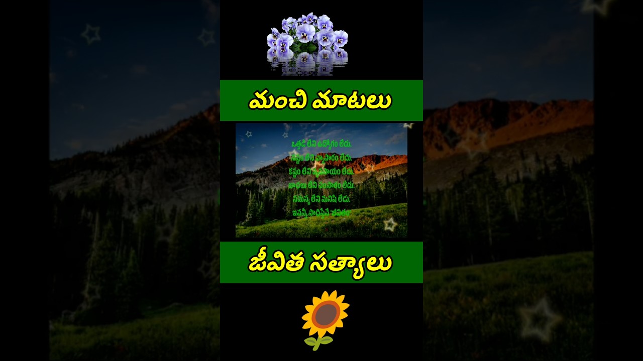 Manchi matalu #338 | neethi vakyalu | quotations | jeevitha satyalu