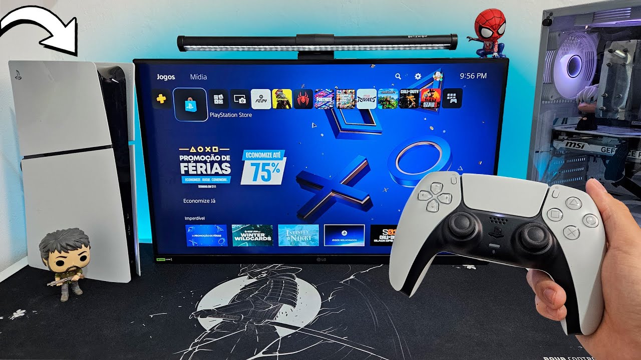 Montei um SETUP com o Playstation 5! valeu a pena? (PS5 Slim)