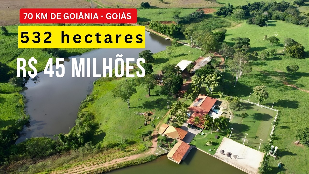Fazenda 532 HA em Nazário GO | 70 Km de Goiânia | Lavoura e Água Abundante | R$ 45 Milhões