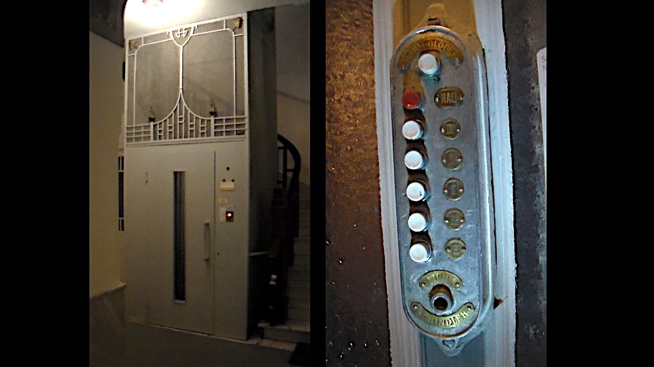 Awesome original buttons! 1909 Schindler elevator at flats in Hamburg, Germany