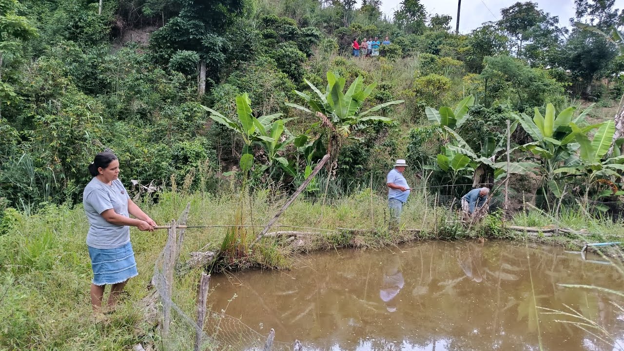 DIA DE PESCARIA AQUI NO SÍTIO 🤠🎣